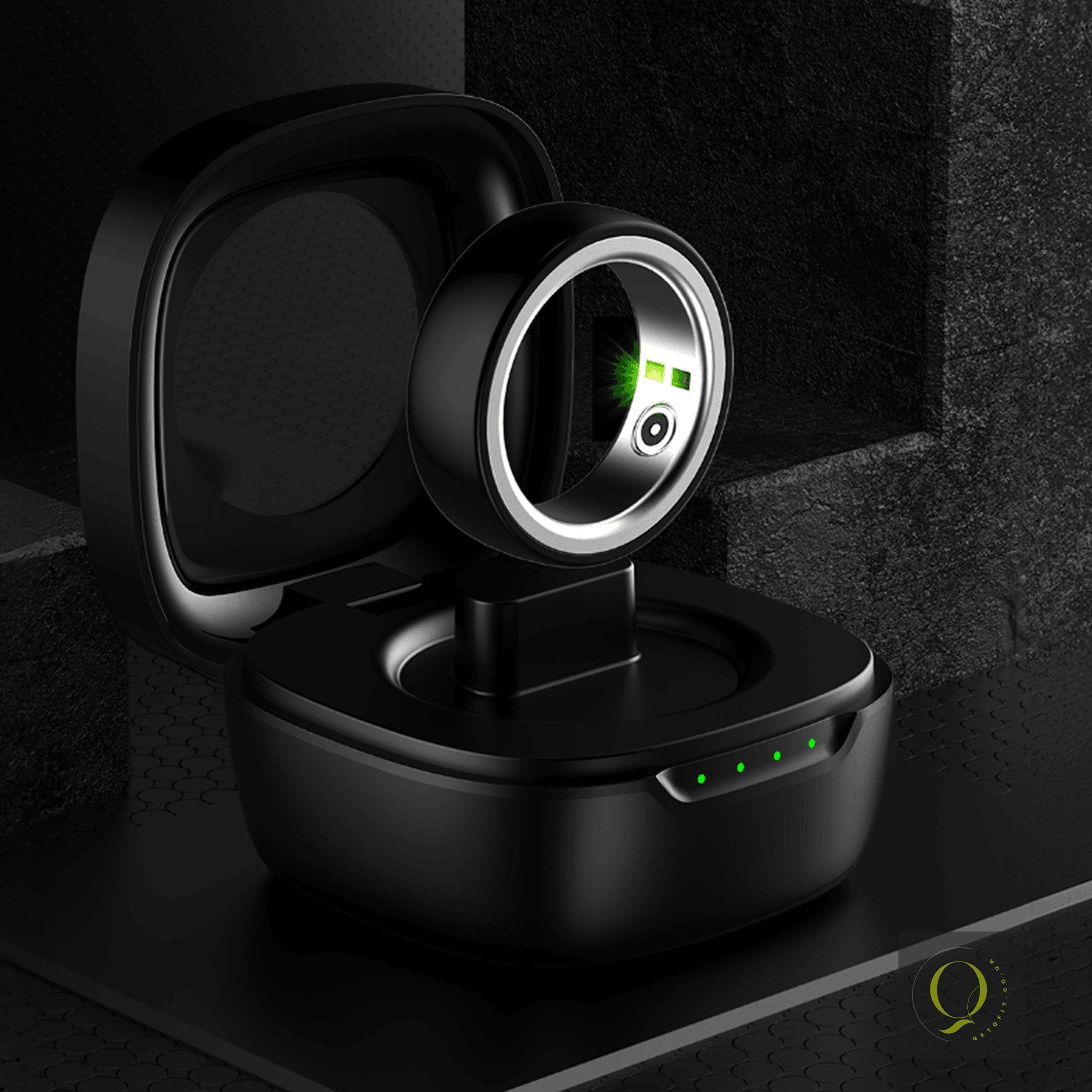 Q02 | Microcrystalline Zirconia Nano Ceramic Smart Ring with Charging Box | Second Era - Q Fit